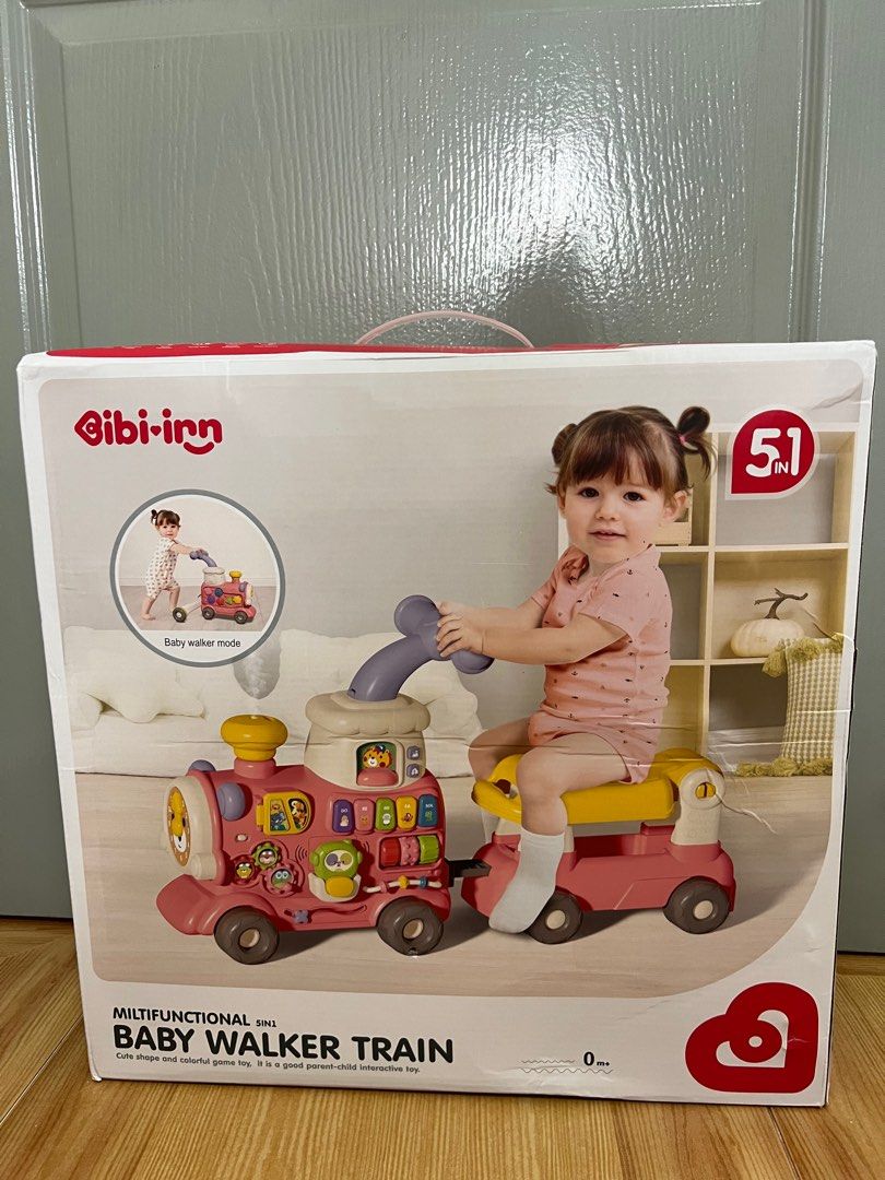 Bibi-irn 5-in-1 Multifunctional Baby Walker Train (Category: Infant Playtime) located in Singapore. Submitted by imayday32 (Listing ID 1377346494, Image 1). Description: - Multifunctional 5-in-1 baby walker train - Functions as a walker, ride-on toy, and learning toy - Features color piano keys - Includes a storybook - Interactive windows - Suitable for babies aged 0+ months - Dimensions: 70cm x 40cm x 20cm Meet up or arrange your own delivery .