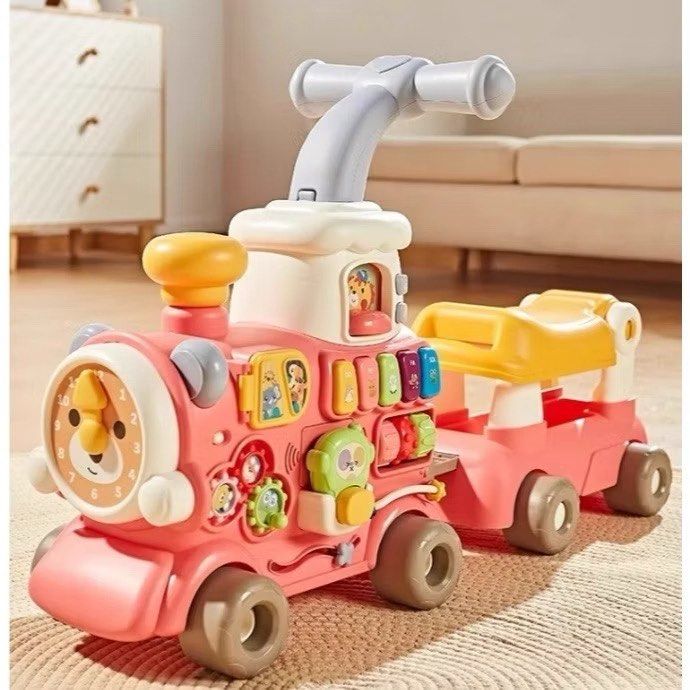 Bibi-irn 5-in-1 Multifunctional Baby Walker Train (Category: Infant Playtime) located in Singapore. Submitted by imayday32 (Listing ID 1377346494, Image 2). Description: - Multifunctional 5-in-1 baby walker train - Functions as a walker, ride-on toy, and learning toy - Features color piano keys - Includes a storybook - Interactive windows - Suitable for babies aged 0+ months - Dimensions: 70cm x 40cm x 20cm Meet up or arrange your own delivery .