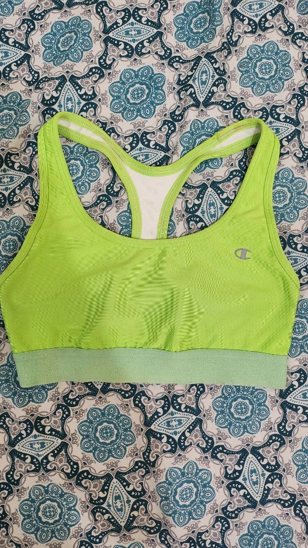 Champion Neon Sports Bra (Category: Activewear) located in Quezon City. Submitted by ag_2016 (Listing ID 1377348413, Image 1). Description: DECLUTTERING Excellent Quality Never Been Used Was Given to me Size: S - M Loc: Fairview.