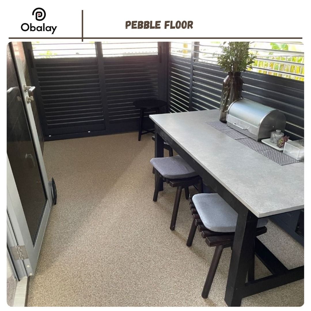 Epoxy Pebble Floor | No Hacking | No Groutlines | Anti-slip63109200469250111