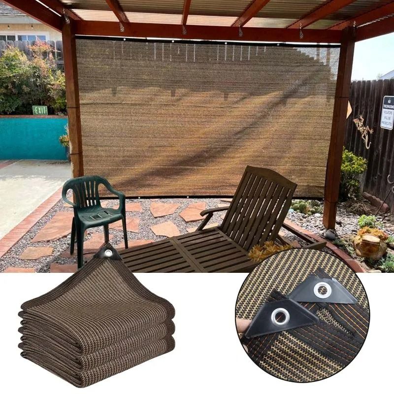 Heavy Duty Brown Shade Netting UV Protection For Garden Buildings ...