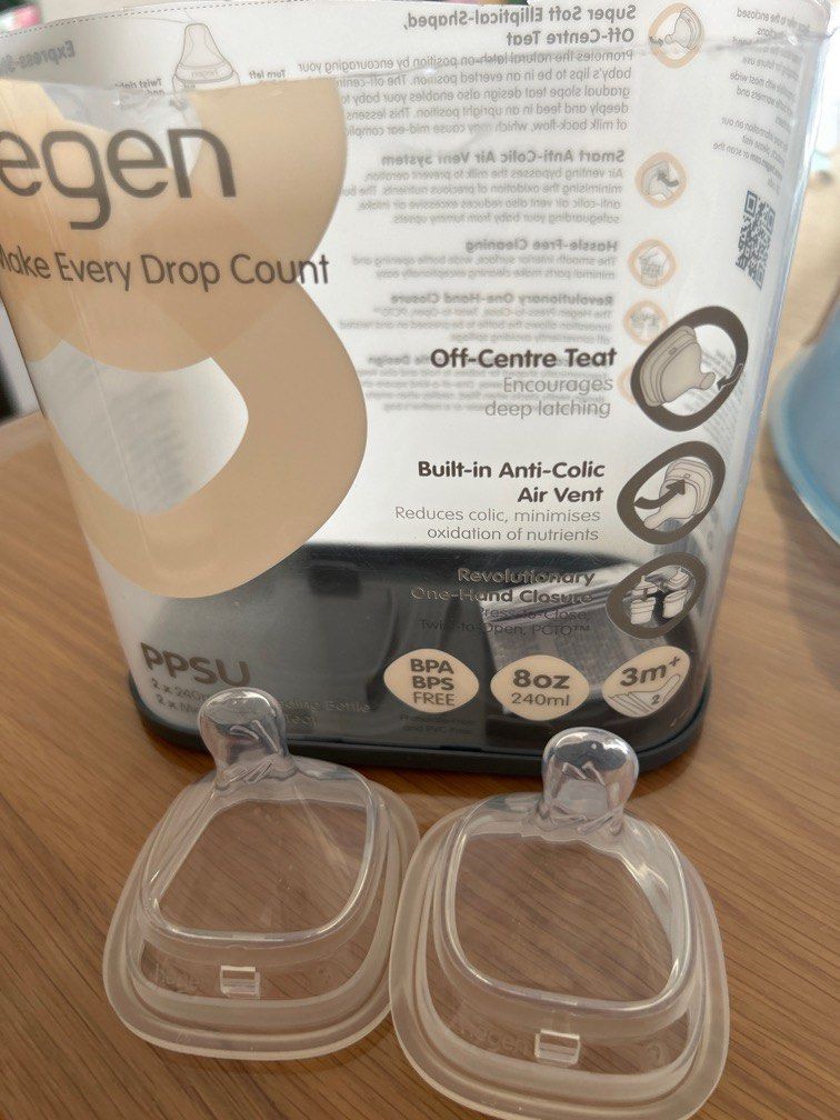 Hegen teats (middle teats) (Category: Breastfeeding & Bottle Feeding) located in Singapore. Submitted by phhwny99t919401 (Listing ID 1377245273, Image 1). Description: Selling two tests for number 2 Please note without box As I need the 240ml milk bottles as baby outgrown from 2 to teats 3 2 for $12 .
