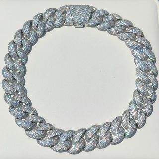 Luxury 22MM 6 Rows Cluster 5A Diamond Full Iced Out Cuban Link Chain SIlver/18k Gold Plated Bling CZ Bubble Chain for Men Women64193538927235110