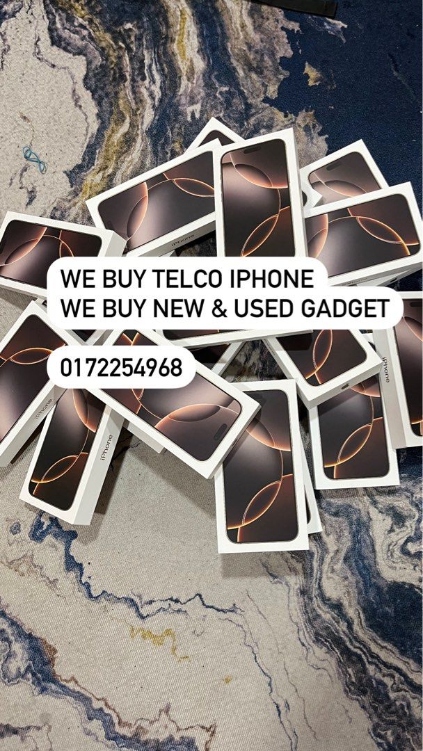 Membeli Telco Iphone High Price (Category: Announcements) located in Sungai Buloh. Submitted by aslamzhafri (Listing ID 1377251580, Image 1). Description: Hi, Im buying telco IPHONE Lock or Not Yet Lock Both Can Sell NEW or USED both can sell Iphone Xr up to 16 Pro Max Also buy urgent gadget. If you want to sell. Ready cash or online transfer Location: Sungai Buloh, Selangor Other Place Can Arrange Meet Up 0 1 7 2 2 5 4 9 6 8 .