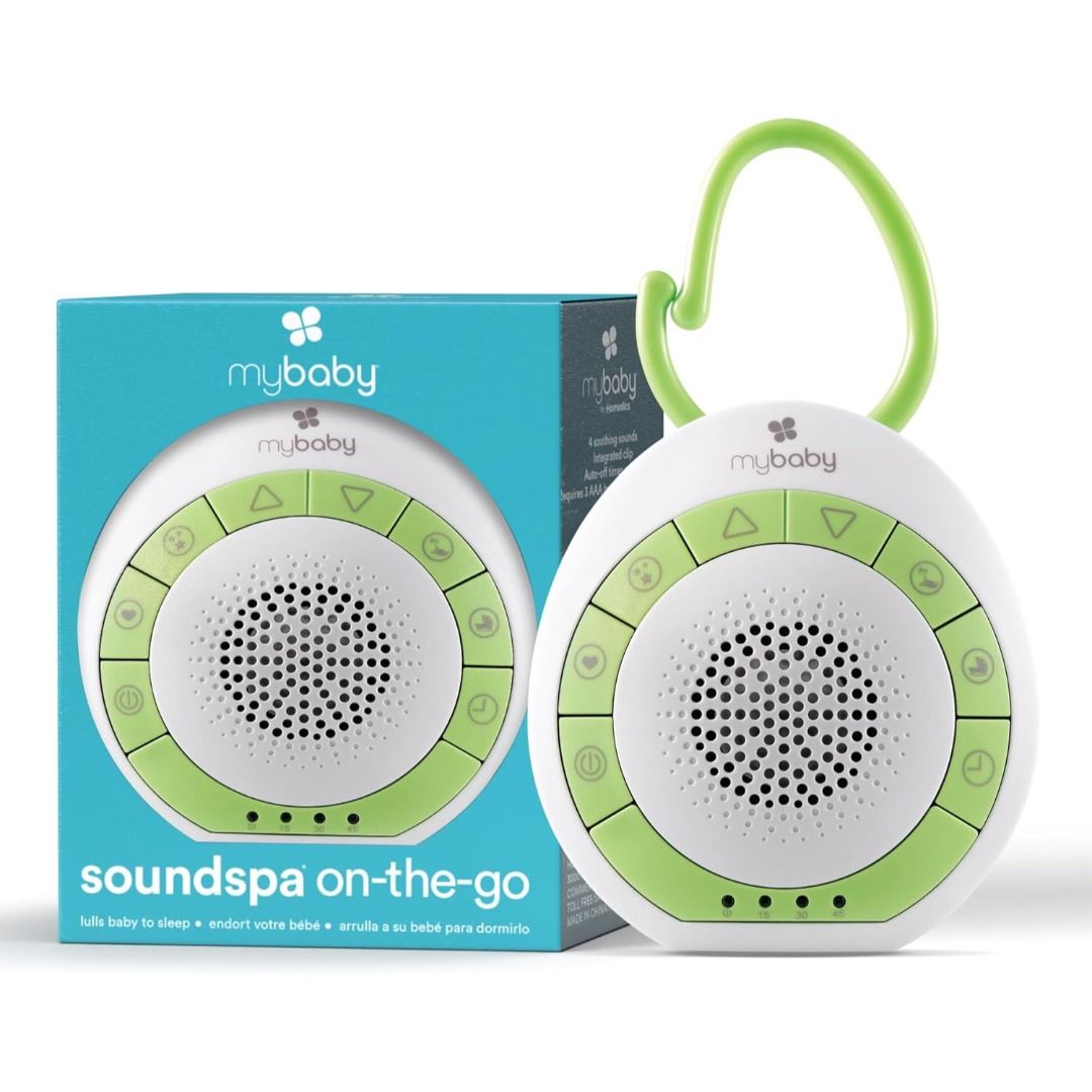 MyBaby Soundspa On-the-Go - Portable White Noise Machine (Category: Other Audio Equipment) located in Singapore. Submitted by felixty (Listing ID 1377256524, Image 1). Description: Ready stocks in Singapore 4 SOOTHING SOUNDS FOR BABY: The MyBaby SoundSpa On-the-Go features 4 relaxing sounds to help to soothe you baby and lull your little one to sleep. This portable Sound Spa allows you to choose from 4 soothing sounds, including Heartbeat, White 