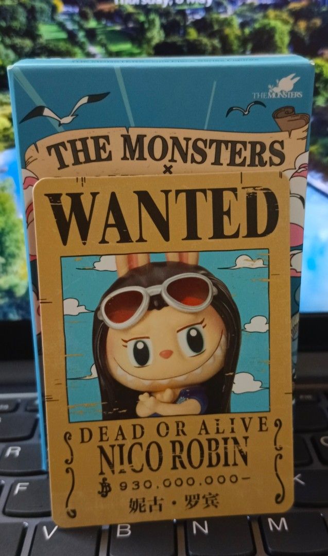 Pop Mart The Monsters x One Piece (Category: Designer & Blind Box Toys) located in Antipolo. Submitted by legoninos.legoninas (Listing ID 1377279610, Image 1). Description: Nico Robin Box opened at the bottom, sealed foil Authentic and brand new..