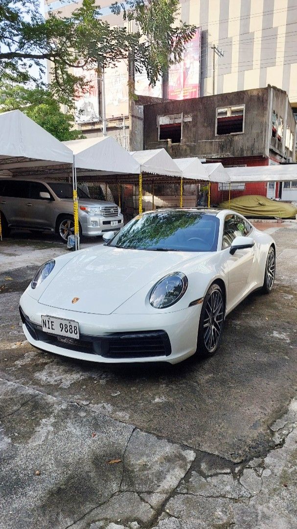 Porsche 992 Carrera 4S Auto (Category: Used Cars) located in Quezon City. Submitted by evo.san (Listing ID 1371927912, Image 1). Description: 2022 Carrera 4S White 10,000km Akrapovic exhaust 20/21 wheels P14,450,000.