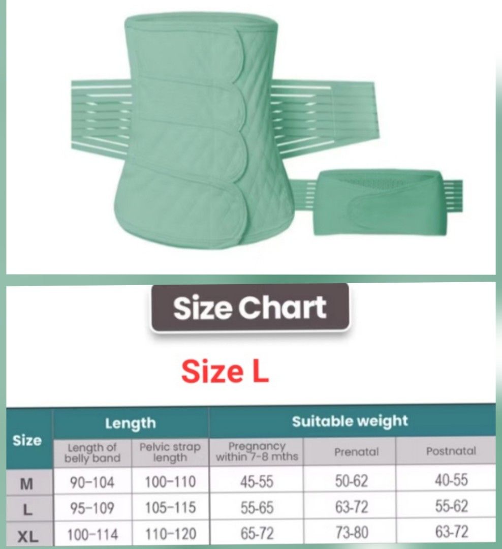 Postpartum Corset Waist support Belts (Category: Maternity Care) located in Singapore. Submitted by khushi.88 (Listing ID 1377292751, Image 1). Description: - Postpartum Corset & waist support belts - Green colour: Size L : $12 - New Life corset style: $10 - Designed for postnatal support - Includes belly band and pelvic strap Self Collection from Tampines East. Kindly check my other listings for more baby/kids items. Thank u - Brand new and unop