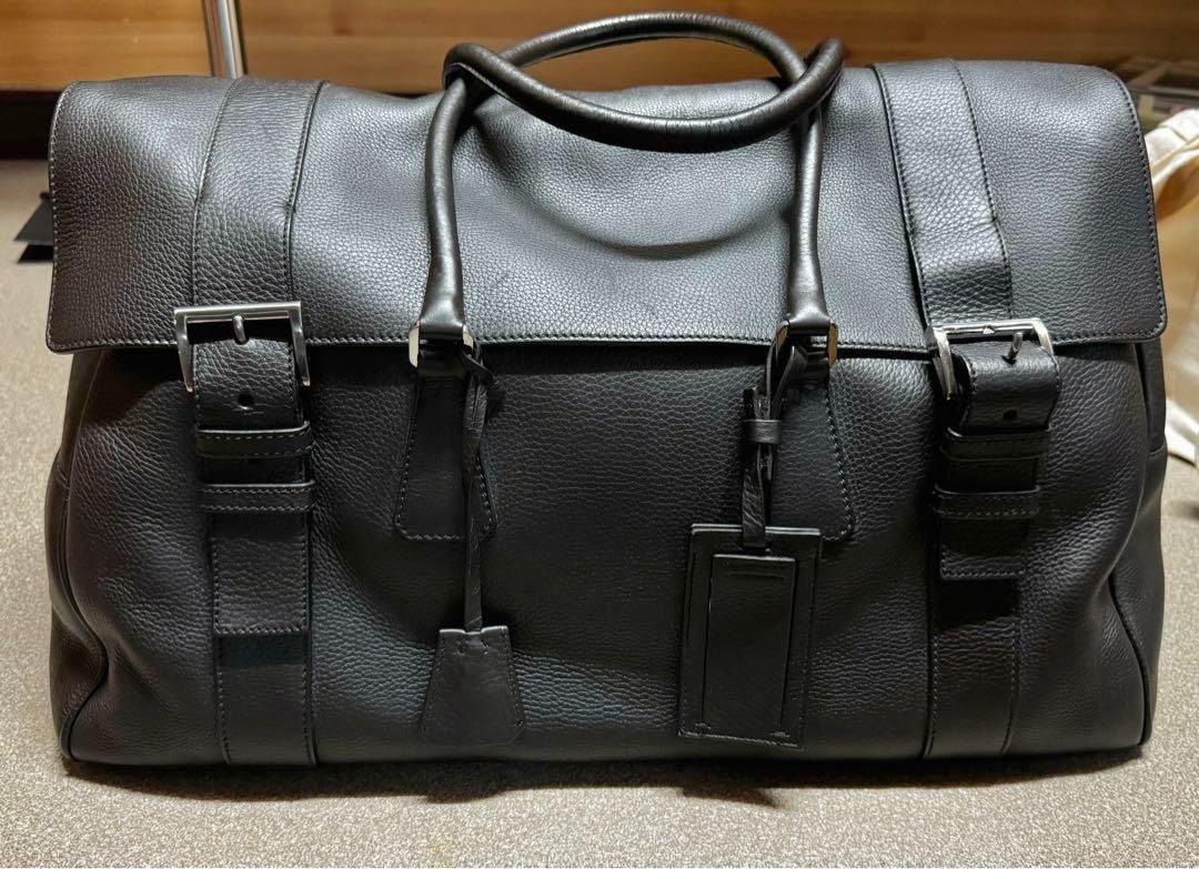 Authentic PRADA Leather Boston Bag Brown (Category: Luxury Bags & Wallets) located in General Trias. Submitted by japan_secondhand_products (Listing ID 1377296131, Image 1). Description: PRADA Prada Boston bag Men's Business Bags Genuine Leather Brown Dark Brown Size: Approx. 57 x 30 x 31 Purchased new Used In good condition It has only been used a few times and has no noticeable scratches, but it is a used item. Please refrain from purchasing if