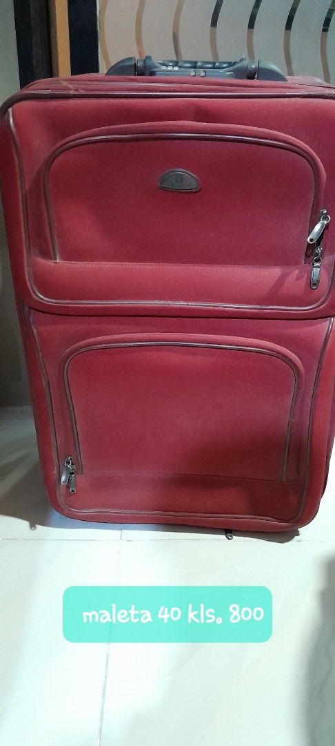 Preloved luggage.. Maleta bundle (Category: Luggage) located in San Pedro. Submitted by ritztorvie2763 (Listing ID 1377220421, Image 1). Description: Preloved maleta for travel. Red big maleta for 80 kls. and smaller maleta for 10 kilos. Minimal signs of usage. For take all at price 1k. Courier on buyers choice . Payment via gcash or paymaya. Shipping fee shouldered by buyer. With freebie.