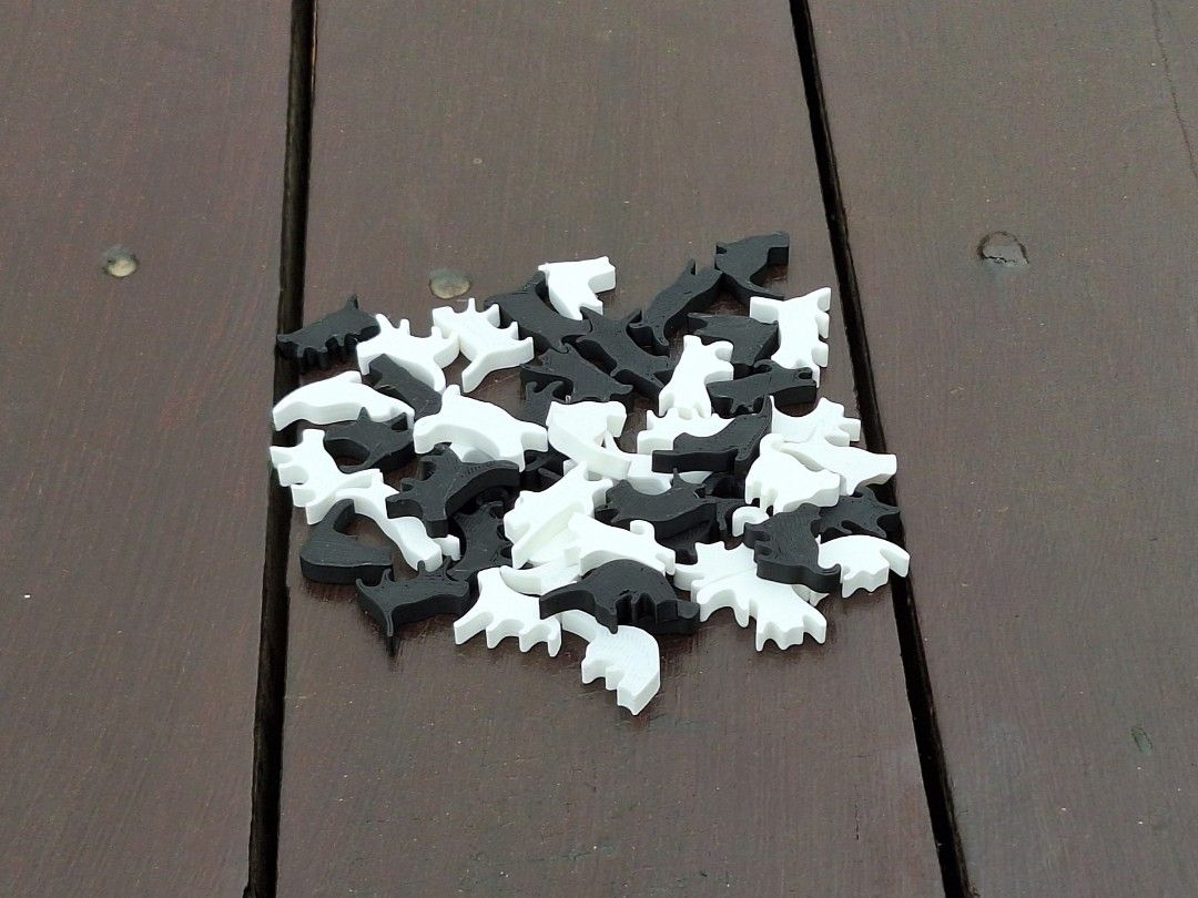 Stack The Cats (Category: Toys & Games) located in Kajang. Submitted by romex (Listing ID 1377352764, Image 2). Description: ​Stack as many cats as possible without toppling the tower! Single-Player Rules Objective: ​Challenge yourself to see how many cat silhouettes you can stack before the tower falls. Setup: 1. Gather all your cat silhouette pieces. You can use one color or mix different colors. 2. Find a flat, stable surface to play on. Gamep