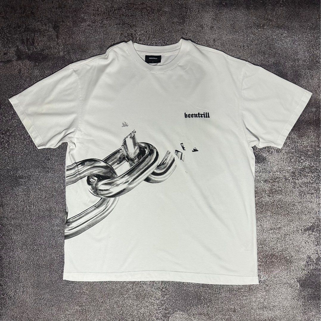 [BEENTRILL]★BREAKING OVERFIT SHORT SLEEVE T-SHIRT T-Shirt Beentrill Breaking Overfit, Fesyen Pria, Pakaian