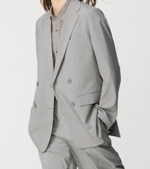 Uniqlo Miracle Air Jacket (Category: Coats, Jackets and Outerwear) located in Makati City. Submitted by worn2work_treasures (Listing ID 1377291421, Image 2). Description: Double breasted Jacket..