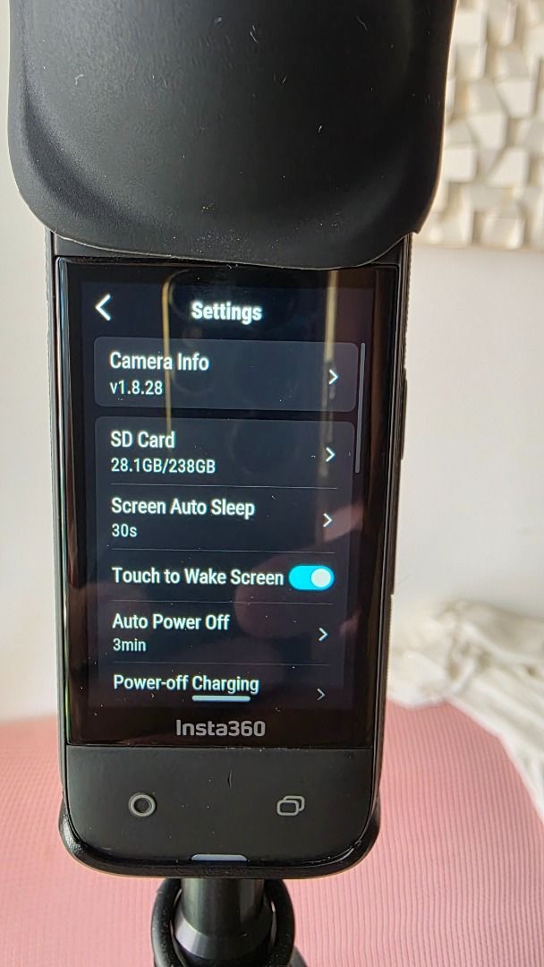 X4 Insta360 (Category: Video Cameras) located in Makati City. Submitted by eduard.angelo (Listing ID 1377223384, Image 1). Description: No issues Cosmetics 9.9/10 (Good Condition) Actual Photo posted📸 No more last priced All buttons are functional Never dropped or bumped ✨️Inclusions: 1 Battery 1 Insta 360 Case 1 insta 360 cloth 1 heat case 1 Charging Cable 1 Insta 360 Pouch RFS :Upgrade to X5 Box and Manuals. NO SD CARD INCLUDED Box ⛩️Location: