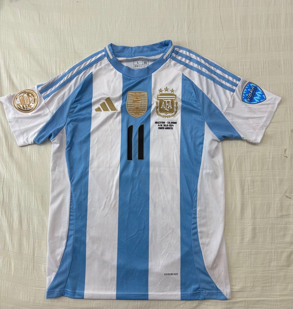 #11 DI MARIA vintage retro Argentina 2024 Copa America final adidas football kit home jersey (Category: Tshirts & Polo Shirts) located in Singapore. Submitted by jersey.revival.sg (Listing ID 1377501884, Image 1). Description: .