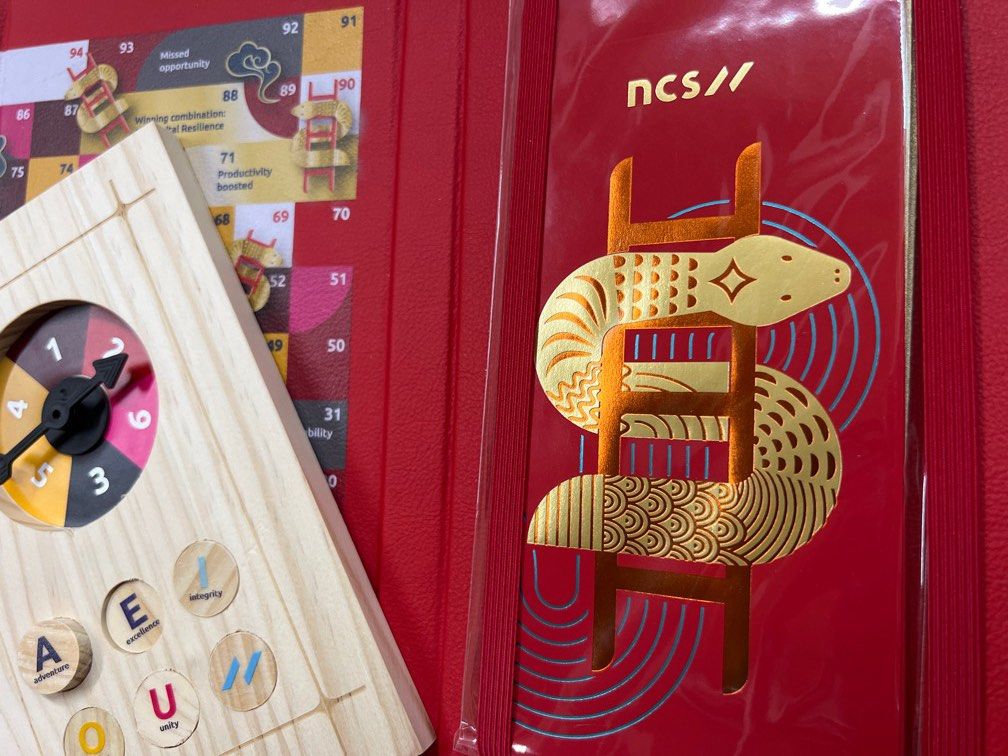 2025 NCS red packets (Category: Art & Prints) located in Singapore. Submitted by jasangpow (Listing ID 1377457708, Image 5). Description: New 2025 8 pcs Red and gold red packets in a case with game Unused Price includes postage .