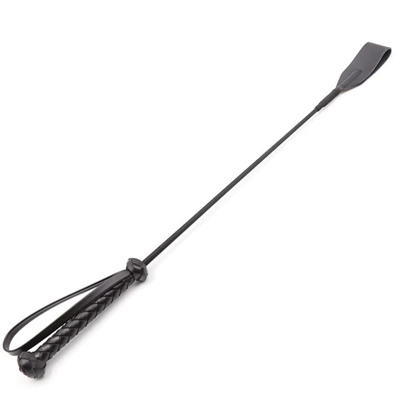 thumbnail image 2 of 25.6" Gentle Suede Leather Horse Whip - Genuine Leather Riding Crop For Equestrian Sports 2 of 11