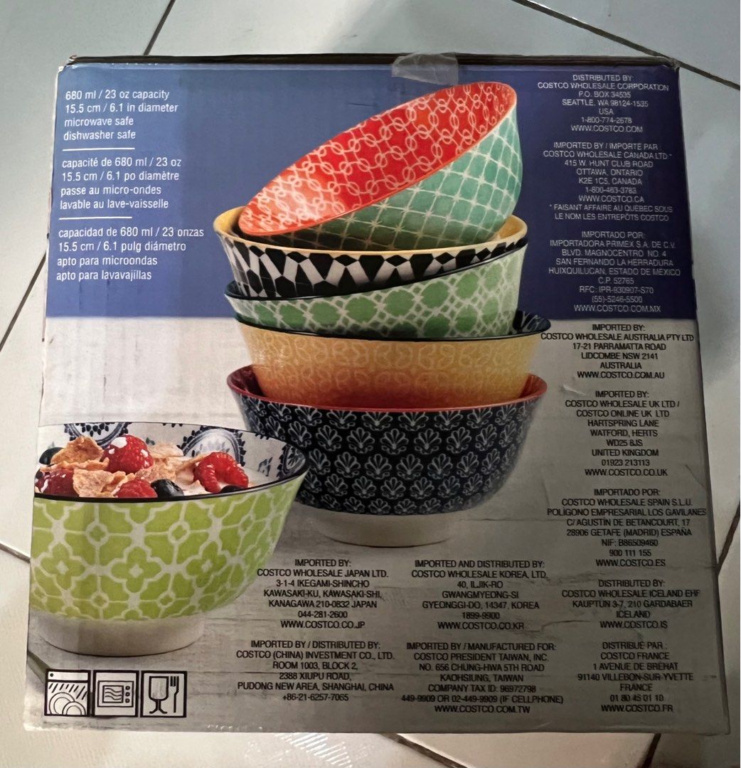 6-pc porcelain bowl dish set (Category: Dinnerware & Cutlery) located in Manila. Submitted by itsleon (Listing ID 1377445538, Image 2). Description: Selling impulsed purchase kitchenware. Never used..