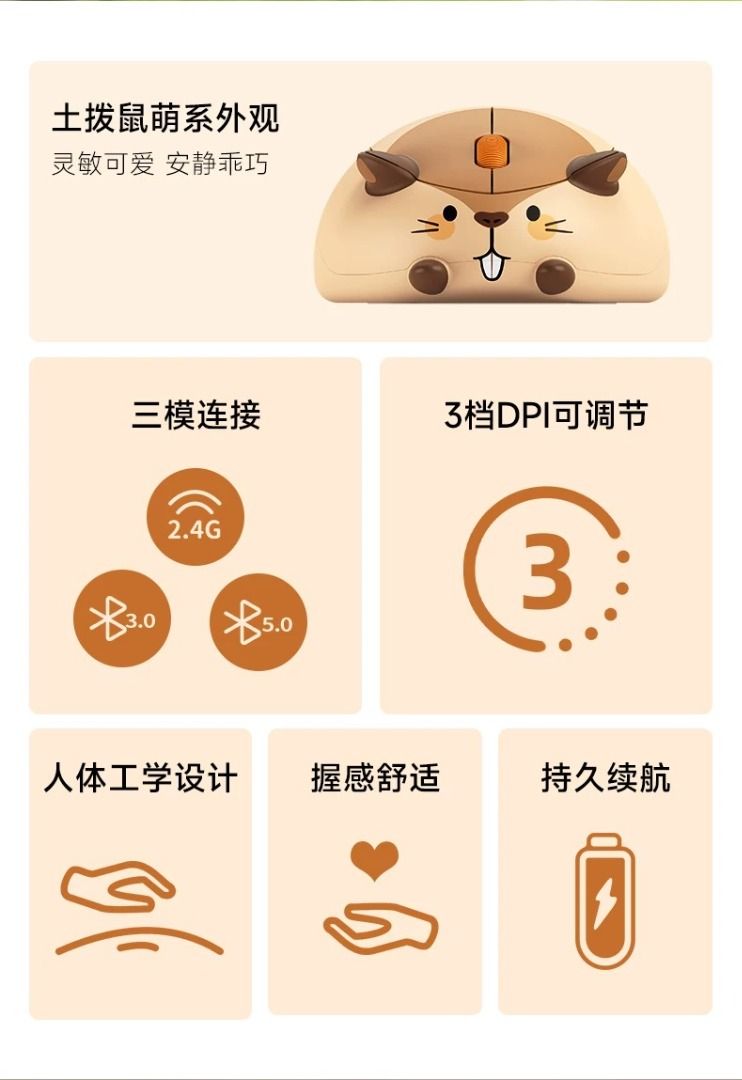 由 wing358187 (刊登 ID 1377457123，圖片 3) 提交，位於 台南市 (Tainan) 的 AKKO土撥鼠三模無線靜音滑鼠 (類別：電腦滑鼠及相關產品)，說明：AKKO土撥鼠三模無線靜音滑鼠。