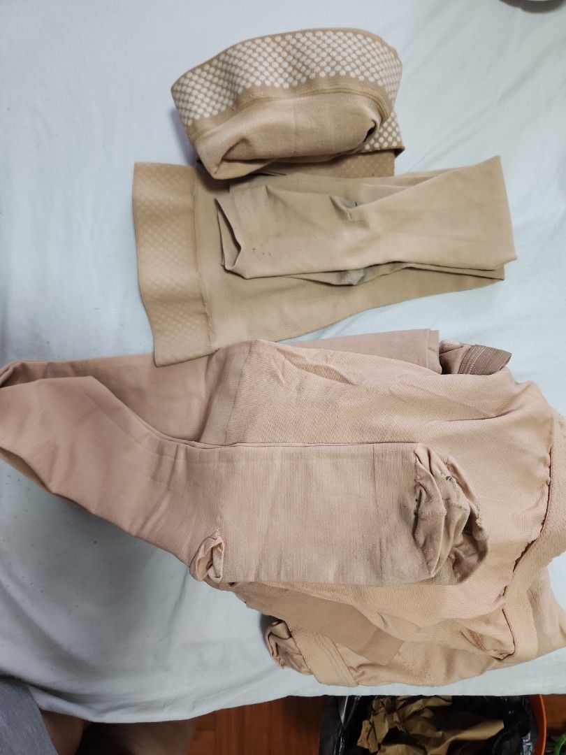 Assorted Tights - compression stocking (Category: Activewear) located in Singapore. Submitted by belle22 (Listing ID 1377484538, Image 2). Description: in nude and beige shades compression stocking - bought from hospital pharmacy at $80-90 per pair - All are in usable conditions, very durable unlike those cheap ones very elastic to minimise varicose veins - Perfect for everyday wear if require long standing at work - Selling as a bundle( I have 7
