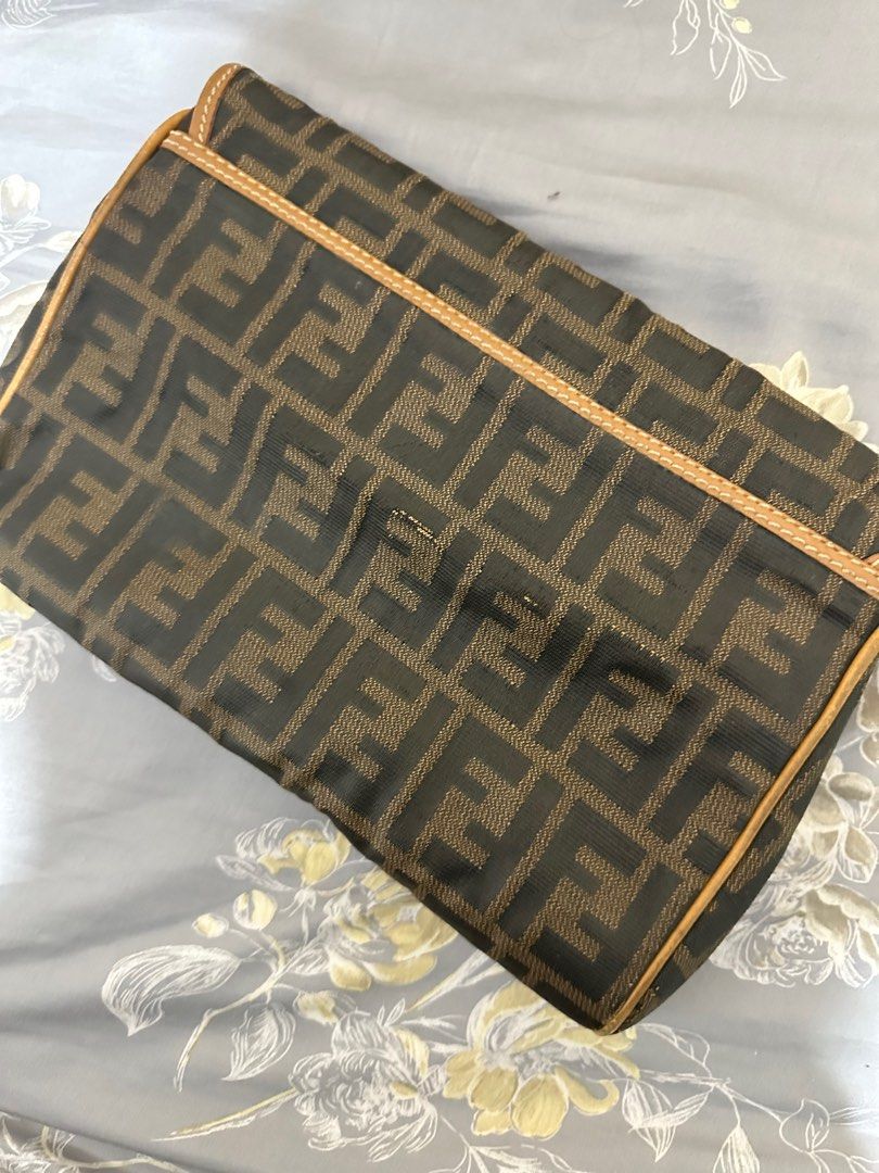 AUTHENTIC Fendi Zucca Bag (Category: Luxury Bags & Wallets) located in Manila. Submitted by allthingsilove65 (Listing ID 1377500262, Image 3). Description: Authentic Fendi Bag With original strap and additional gold chain .