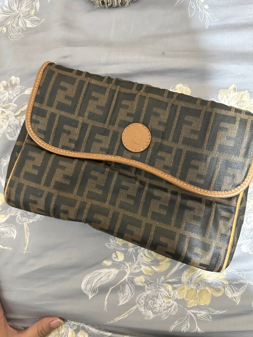 AUTHENTIC Fendi Zucca Bag (Category: Luxury Bags & Wallets) located in Manila. Submitted by allthingsilove65 (Listing ID 1377500262, Image 1). Description: Authentic Fendi Bag With original strap and additional gold chain .