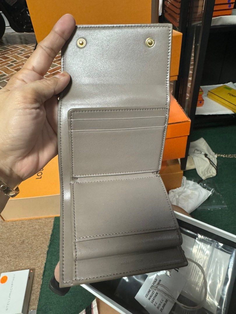 CELINE TRI-FOLD WALLET (Category: Luxury Bags & Wallets) located in Pasig City. Submitted by _shopbranded (Listing ID 1377525323, Image 2). Description: CELINE PEBBLE TRI-FOLD WALLET CALFSKIN LEATHER BOX & CC EXCELLENT CONDITION SLIGHTLY NEGO.