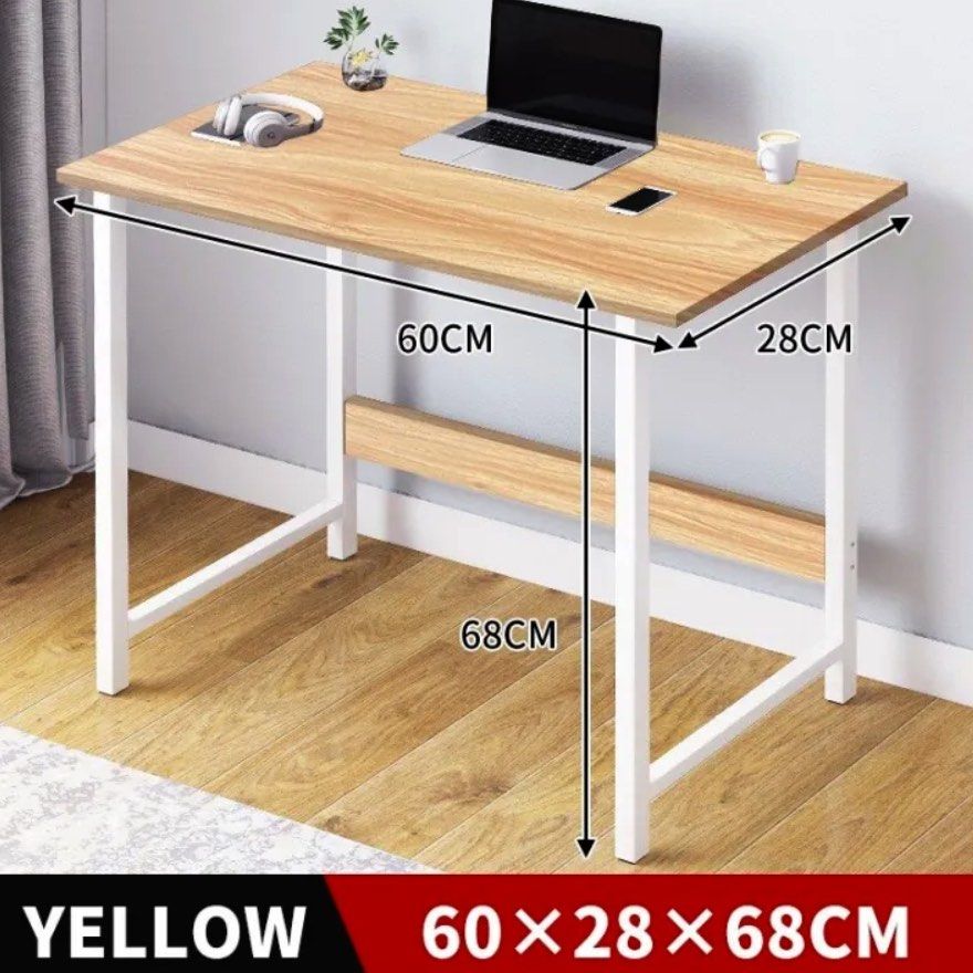 Compact Study Room Table | Small Bedroom Writing Desk | Narrow Laptop ...