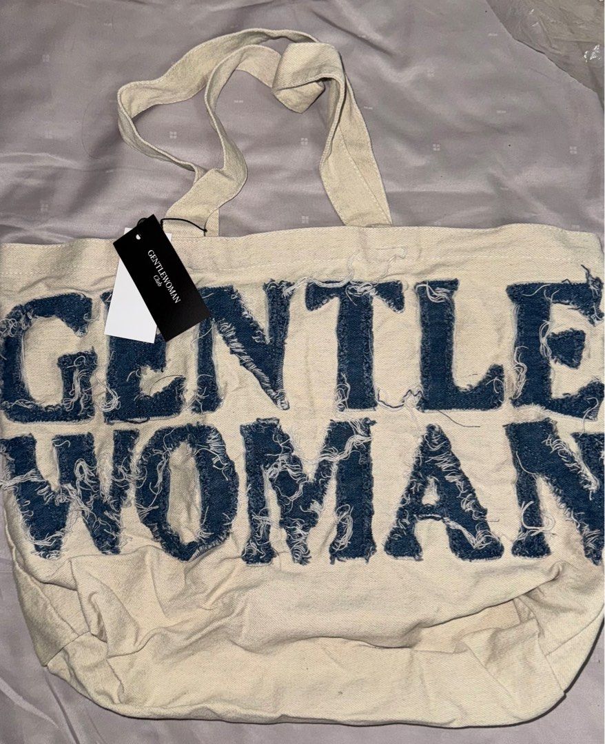 Gentlewoman Tote Bag - Denim on White (Category: Tote Bags) located in Singapore. Submitted by graceeeee8 (Listing ID 1377445420, Image 1). Description: Brand New with tag on Not for fussy buyers. Meet ups only.