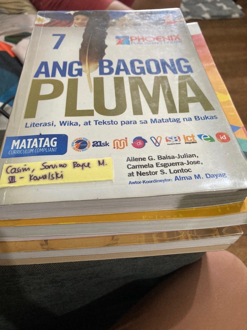 Grade 7 Books (Category: Textbooks) located in Pasay City. Submitted by maycasim2716 (Listing ID 1377452288, Image 2). Description: Good as brand new. Pluma not available..