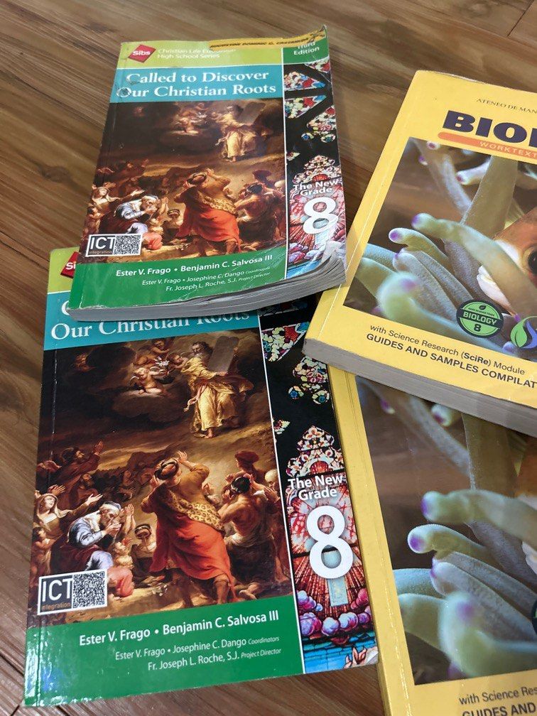 Grade 8 textbooks (Category: Textbooks) located in Quezon City. Submitted by aaakids (Listing ID 1377472086, Image 2). Description: 400 for all 100 each.
