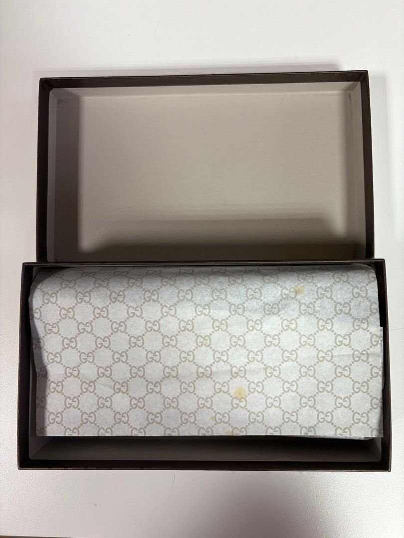 GUCCI 224262 咖啡色皮革壓紋金鍊手提包長夾發財, 她的時尚, 包包