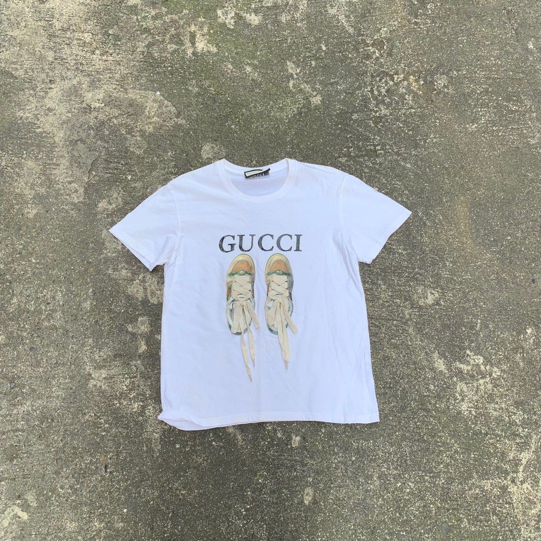 GUCCI LACE SHIRT (Category: Luxury Apparel) located in Manila. Submitted by rarefindslt (Listing ID 1377451211, Image 1). Description: GUCCI LACE SHIRT (SWIPE LEFT FOR MORE DETAILS..) M on tag in solid good condition rate! with tags for authenticity, with lace design, solid front print! can pass as new, no issue.