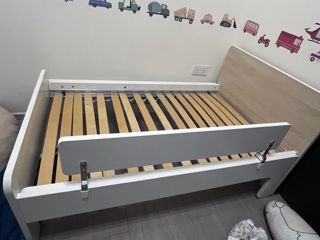 IKEA Slakt extendable bed frame, Furniture & Home Living, Furniture ...