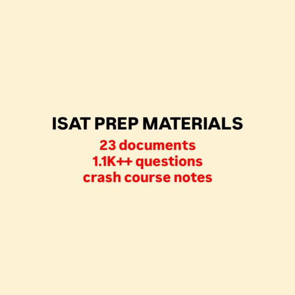 ISAT PREP QUESTIONS & NOTES, Everything Else on Carousell