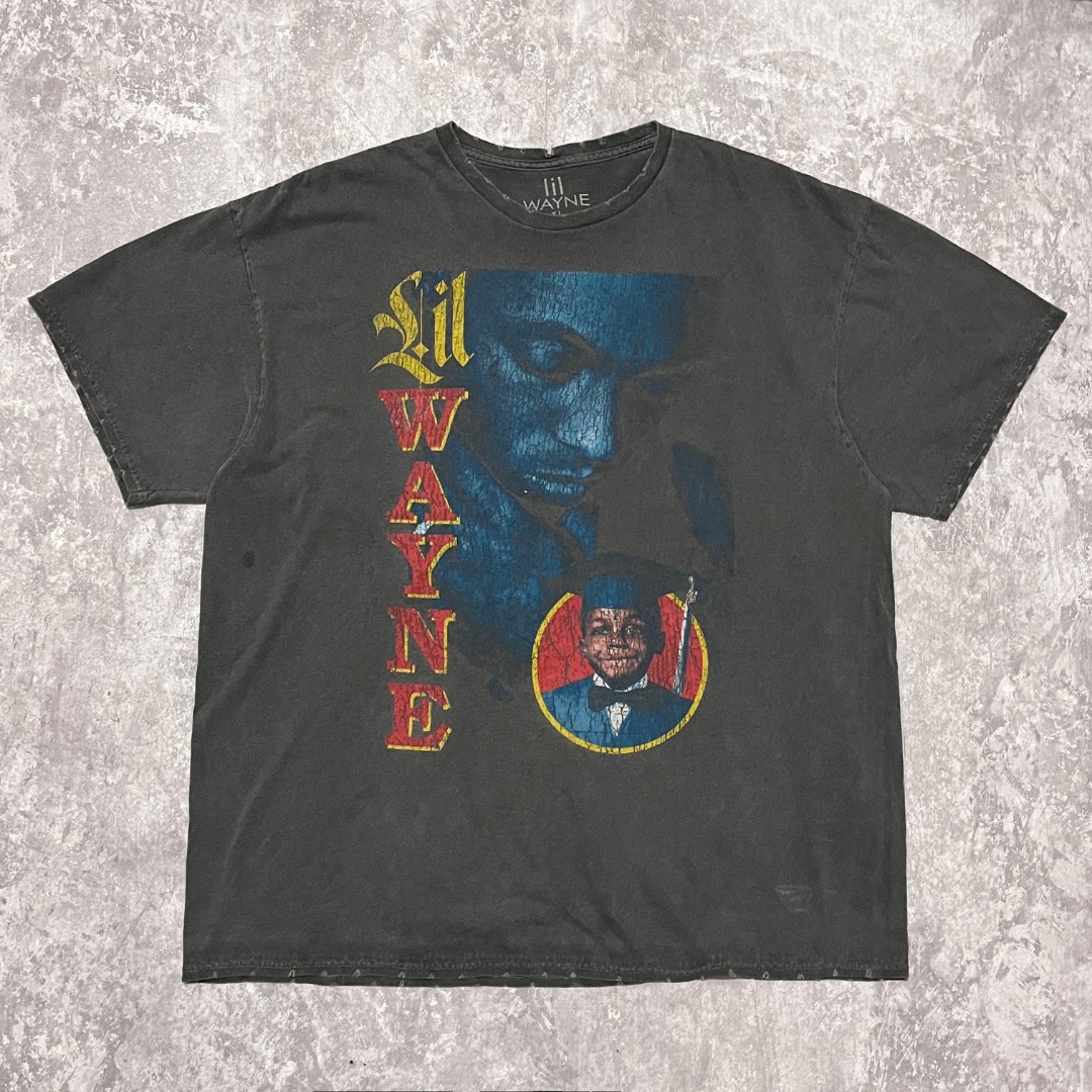 Kaos Rapper Lil Wayne Tour Official Merch, Fesyen Pria, Pakaian ...
