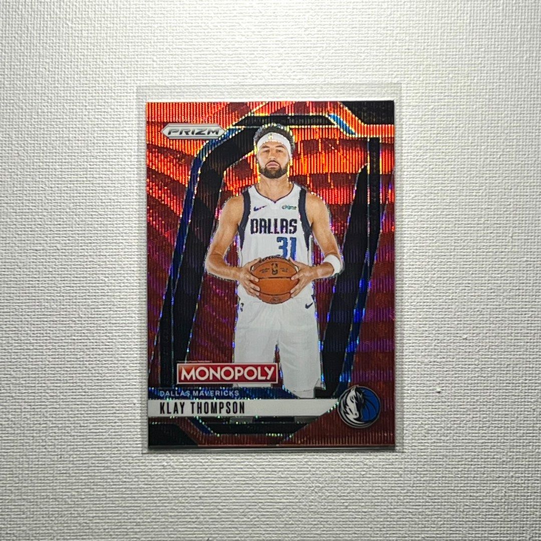 Klay Thompson 2024-25 Prizm Monopoly Red Wave (Category: Raw Singles) located in Marikina City. Submitted by rvp___ (Listing ID 1377386121, Image 1). Description: All raw cards are considered near mint to mint Toploader included Payment via gcash SF care of buyer.
