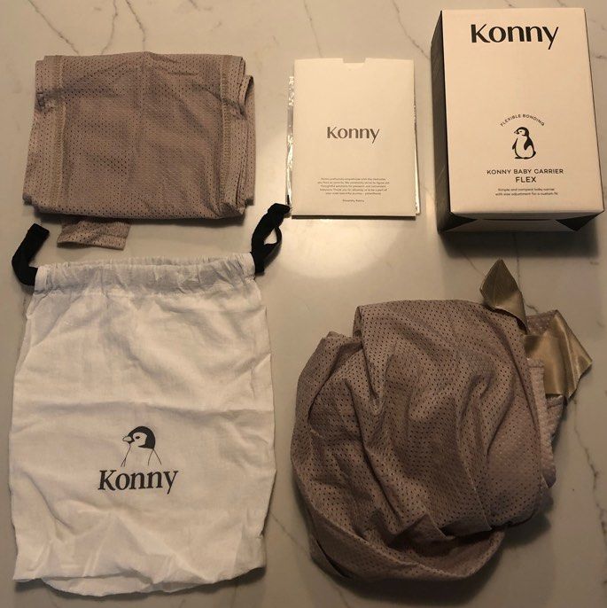 Konny Baby Carrier FLEX – Beige – Mint Condition with Box & Accessories (Category: Carriers & Slings) located in Singapore. Submitted by kazavitch (Listing ID 1377440776, Image 1). Description: 🧸 Selling our Konny Baby Carrier FLEX in beige, used only a couple of times – mint condition, like new. 🏷️ What’s Included: - Original box + papers/manual - Travel pouch / storage case - Neck support pillow - Waist belt All original accessories included 