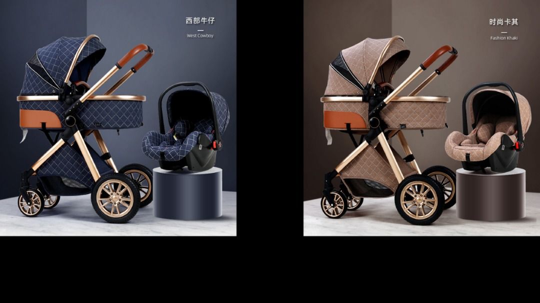 Luxury Portable Travel Pram 3 in 1Baby Stroller High Landscape Baby Pushchair Baby Travel Stroller Newborn Stroller (Category: Prams, Strollers & Car Seats) located in Sydney. Submitted by shoplyhub1 (Listing ID 1377376595, Image 2). Description: This versatile stroller system includes a baby carrier and car seat. It offers multiple configurations for your growing child. Comes with six free gifts: a mommy bag, cushion, mosquito net, summer mat, w