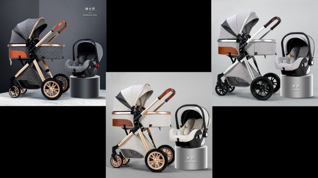 Luxury Portable Travel Pram 3 in 1Baby Stroller High Landscape Baby Pushchair Baby Travel Stroller Newborn Stroller (Category: Prams, Strollers & Car Seats) located in Sydney. Submitted by shoplyhub1 (Listing ID 1377376595, Image 1). Description: This versatile stroller system includes a baby carrier and car seat. It offers multiple configurations for your growing child. Comes with six free gifts: a mommy bag, cushion, mosquito net, summer mat, w