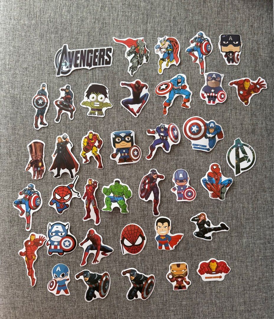 Marvel Superhero Stickers - Assorted Designs, Hobbies & Toys, Art ...