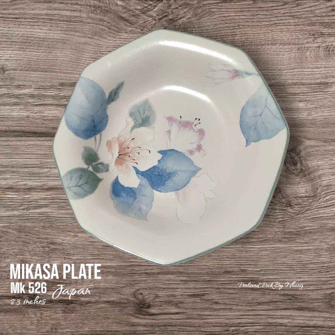 MIKASA Dinner 8"Plates - Set of 3 (Category: Dinnerware & Cutlery) located in Bocaue. Submitted by mommywins (Listing ID 1377473280, Image 1). Description: 🍽 Preloved Mikasa MK526 Dinner Plates ✅ set of 3 ✅ 8 inches ✅ Slightly used – mostly for display and content 📸 Ginamit lang sa food photography, tea party, at tablescape ✅ Oven, microwave & dishwasher safe ✅ Made in Japan 🇯🇵 Elegant and durable – maayos pa ang condition, perfect for everyd