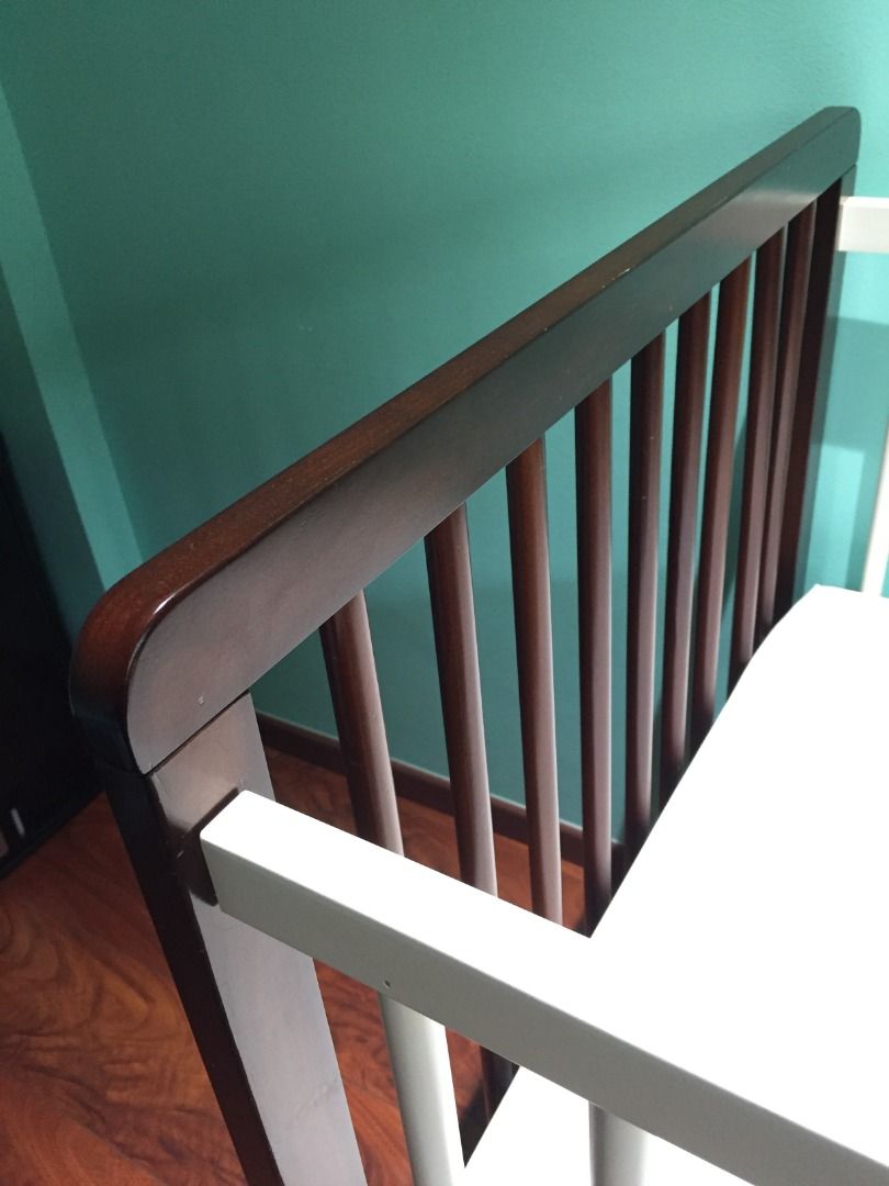 MODENA Cot Crib Bed Frame Bedframe Convertible 137x77x99cm Infant Baby Toddler Kids Children (Category: Cots & Cribs) located in Singapore. Submitted by h.o.r.n.s (Listing ID 1377539525, Image 3). Description: Great condition. Converts from baby to infant to toddler bed height. 3 height settings. Lowest setting is 60cm from mattress to floor. Unit has been dismantled for ease of transportation. Bed frame only. Mattress is SOLD..