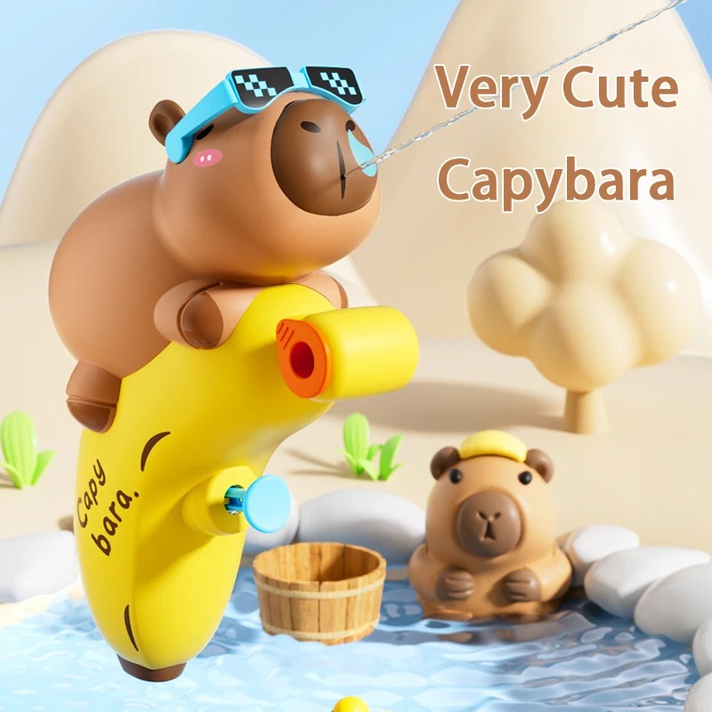 New Capibara Water Gun Toy for Children Cartoon Press-type Capybara Toy ...