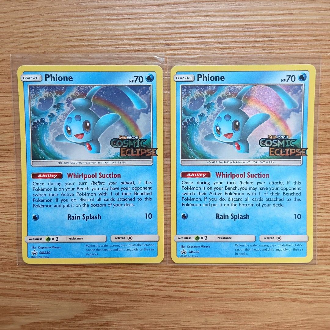 Phione Cosmic Eclipse Promo Pokemon Pokmon Cards, Hobbies & Toys, Toys &  Games on Carousell