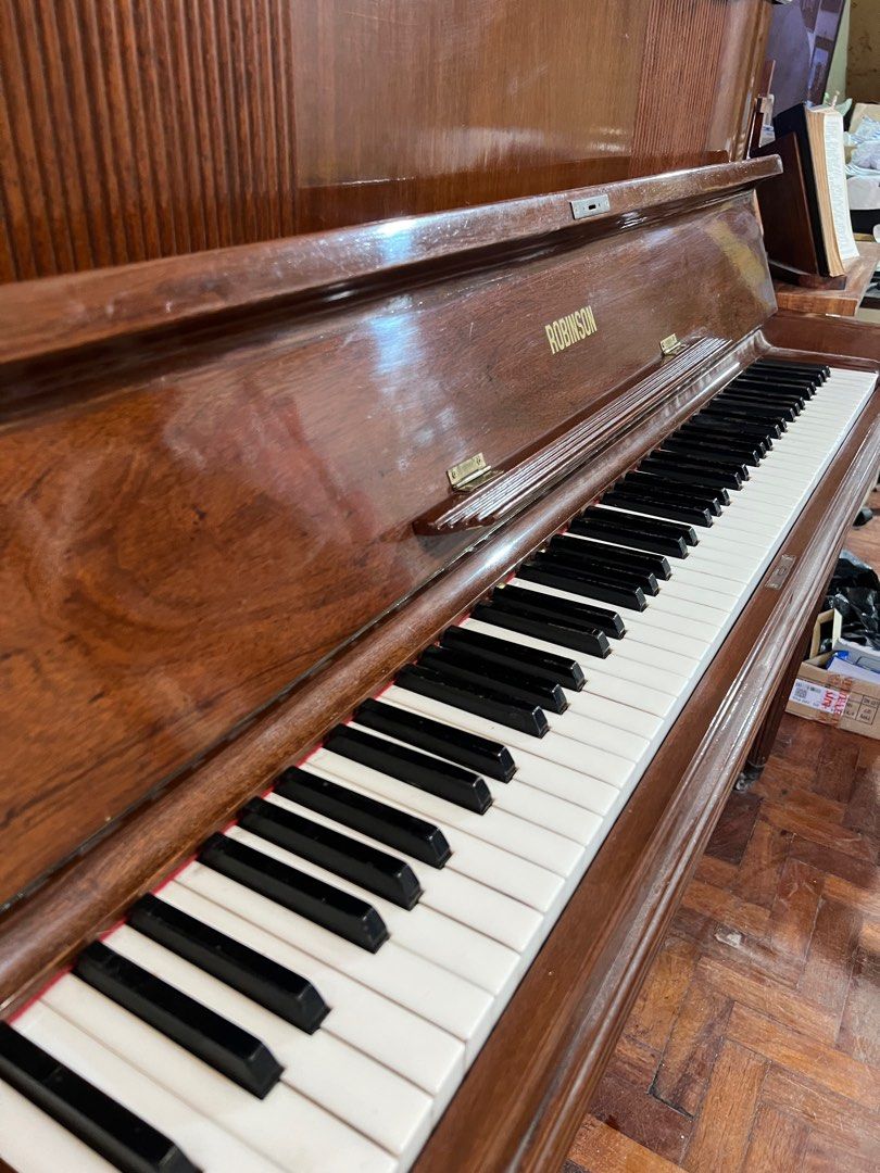 Robinson Upright Piano 1950s (Category: Musical Instruments) located in Taytay. Submitted by ezgzcz (Listing ID 1377417906, Image 3). Description: 📍Taytay, Rizal Issue: Out of tune. 2 keys stuck..