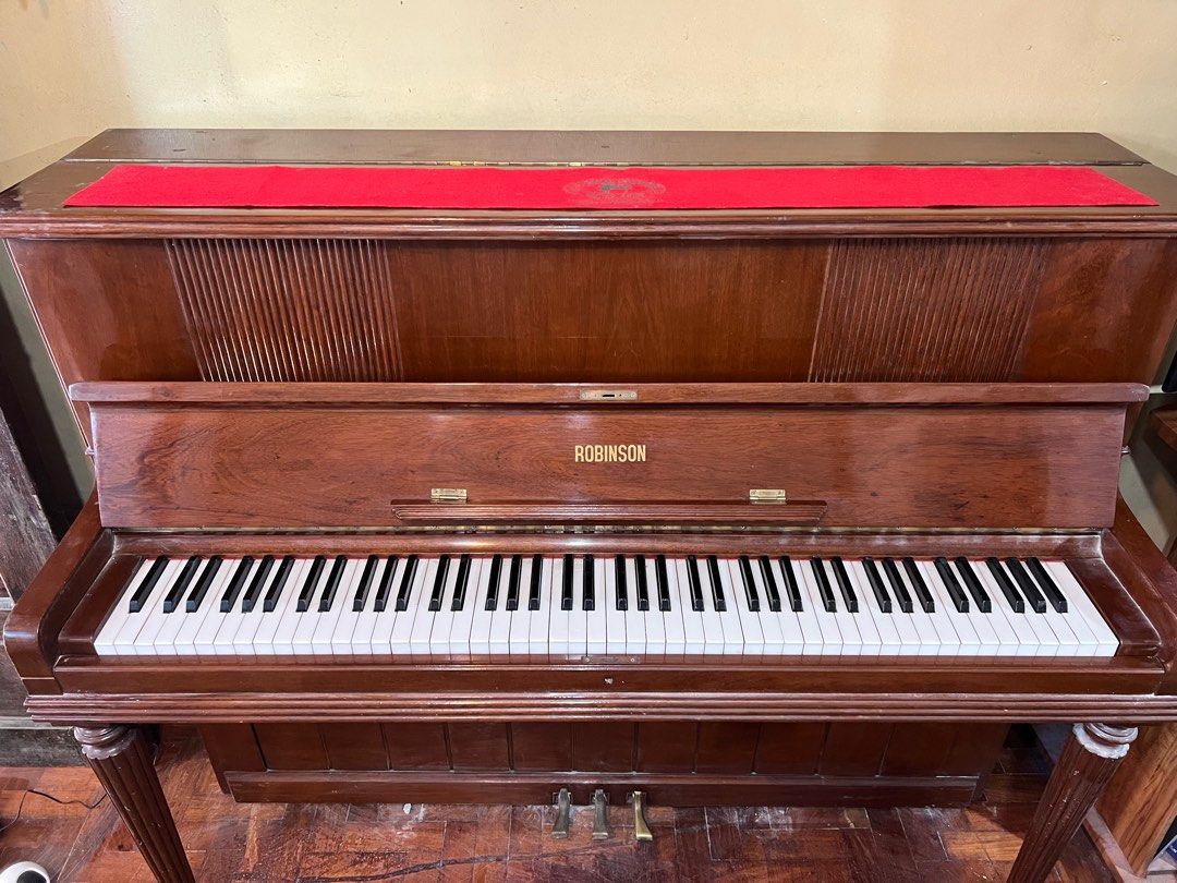 Robinson Upright Piano 1950s (Category: Musical Instruments) located in Taytay. Submitted by ezgzcz (Listing ID 1377417906, Image 1). Description: 📍Taytay, Rizal Issue: Out of tune. 2 keys stuck..