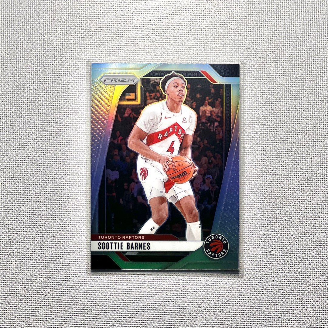 Scottie Barnes 2024-25 Prizm Silver (Category: Raw Singles) located in Marikina City. Submitted by rvp___ (Listing ID 1377387035, Image 1). Description: All raw cards are considered near mint to mint Toploader included Payment via gcash SF care of buyer.