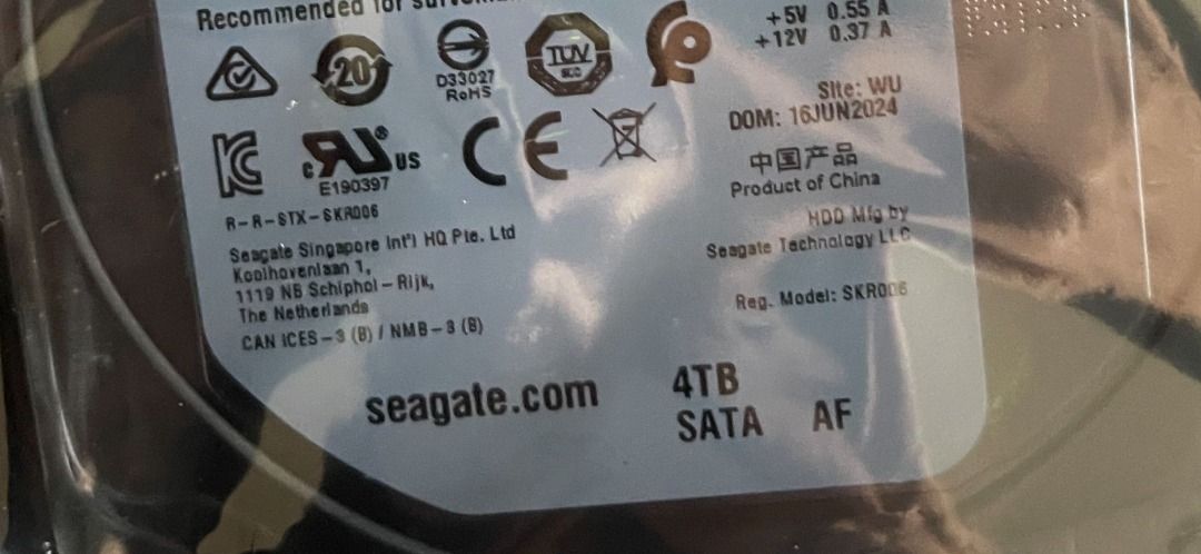 Seagate 4TB Sata HDD - Brand New - Singapore Local Set Hard Drive / PC External Storage / NAS63223288574209111