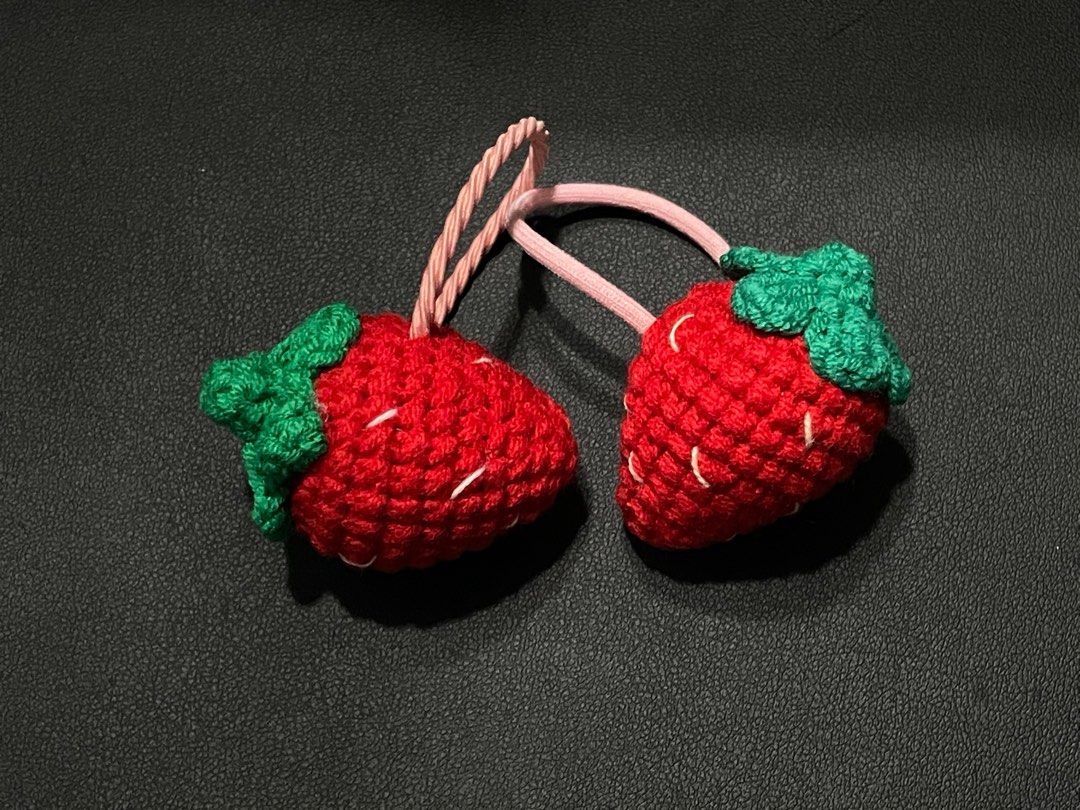 HANDMADE STRAWBERRY CROCHETED HAIR TIE SET (Category: Babies & Kids Fashion) located in Caloocan City. Submitted by yerisellsph (Listing ID 1377491114, Image 2). Description: ⚠️ WHAT YOU SEE IS WHAT YOU GET ❌ Non-negotiable ❕PLEASE don’t waste my time if you really don’t have any plans on getting the item☺️ 🚫 JOY RESERVERS AND BOGUS BUYERS WILL BE REPORTED AND BLOCKED.